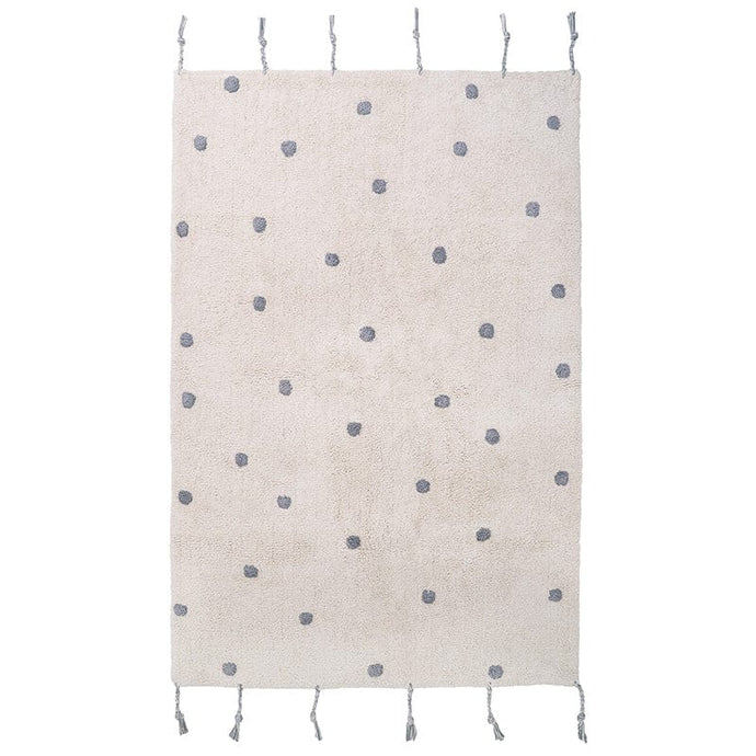 nattiot-shop-america Coton ≈ 3’ 3’’ x 4’ 11’’ Nattiot NÜMI Gray children's rug with dots