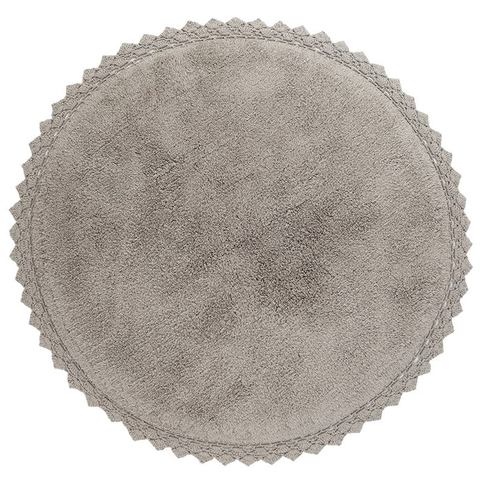 nattiot-shop-america Coton ≈ 3’ 7’’ x 3’ 7’’ Nattiot PERLA GRAY crochet finish rug
