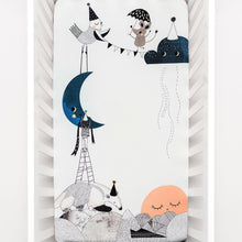 Load image into Gallery viewer, Rookie Humans Crib sheet and Swaddle bundle - Moon&#39;s Birthday