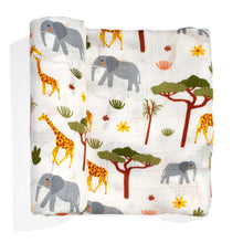 Load image into Gallery viewer, Rookie Humans Crib Sheet &amp; Swaddle Crib sheet and Swaddle bundle - In The Savanna