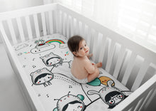 Load image into Gallery viewer, Rookie Humans Crib sheets Organic US Standard crib size Party In My Crib Organic Standard Size Crib Sheet
