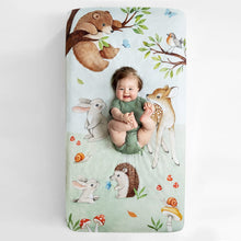 Load image into Gallery viewer, Rookie Humans Crib sheets US Standard crib size Enchanted Forest Standard Size Crib Sheet