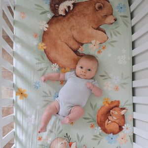 Rookie Humans Crib sheets US Standard crib size Enchanted Meadow Standard Size Crib Sheet