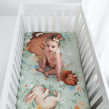 Load image into Gallery viewer, Rookie Humans Crib sheets US Standard crib size Enchanted Meadow Standard Size Crib Sheet