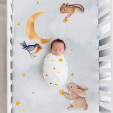Load image into Gallery viewer, Rookie Humans Crib sheets US Standard crib size Goodnight Wonderland Standard Size Crib Sheet