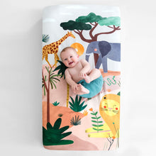 Load image into Gallery viewer, Rookie Humans Crib sheets US Standard crib size In The Savanna Standard Size Crib Sheet