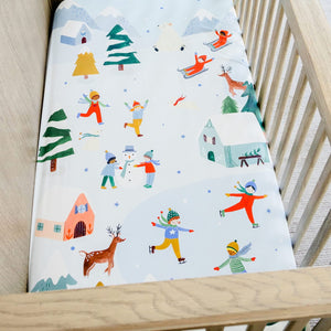Rookie Humans Crib sheets US Standard crib size Snowy Day Standard Size Crib Sheet