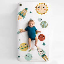 Load image into Gallery viewer, Rookie Humans Crib sheets US Standard crib size Space Explorer Standard Size Crib Sheet