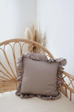 Load image into Gallery viewer, moimili.us Cushion Linen “Grey” Pillow with Frill