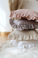 Load image into Gallery viewer, moimili.us Cushion Linen “Powder Pink” Pillow with Frill