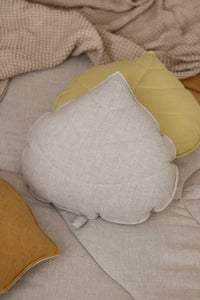 moimili.us Cushion Linen “Sand” Leaf Pillow