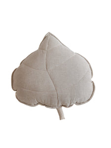 moimili.us Cushion Linen “Sand” Leaf Pillow