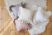 Load image into Gallery viewer, moimili.us Cushion Linen “White” Pillow with Frill