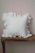 Load image into Gallery viewer, moimili.us Cushion Linen “White” Pillow with Frill