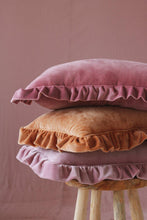 Load image into Gallery viewer, moimili.us Cushion Moi Mili “Caramel” Soft Velvet Pillow with Frill