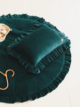 Load image into Gallery viewer, moimili.us Cushion Moi Mili “Emerald” Soft Velvet Pillow with Frill