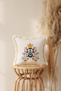 moimili.us Cushion Moi Mili “Folk” Pillow with Embroidery