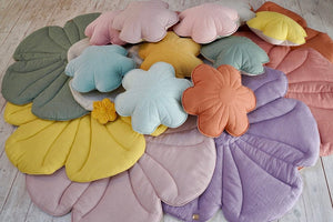 moimili.us Cushion Moi Mili Linen "Sunflower" Flower Pillow
