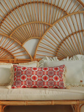 Load image into Gallery viewer, moimili.us Cushion Moi Mili &quot;Marguerite Daisy&quot; Bolster Pillow with Fringe
