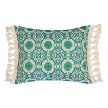 Load image into Gallery viewer, moimili.us Cushion Moi Mili &quot;Ocean Daisy&quot; Pillow with Fringe
