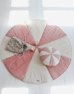 moimili.us Cushion Moi Mili “Powder Pink Circus” Round Patchwork Pillow