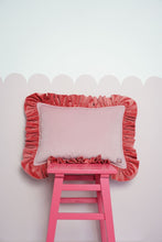 Load image into Gallery viewer, moimili.us Cushion Moi Mili &quot;Raspberry smoothie&quot; Soft Velvet Pillow with Frill