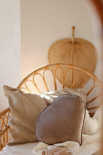 Load image into Gallery viewer, moimili.us Cushion Velvet “Dark Beige” Leaf Pillow