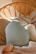 Load image into Gallery viewer, moimili.us Cushion Velvet “Powder Mint” Leaf Pillow