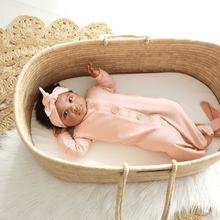 Load image into Gallery viewer, Design Dua. Design Dua Organic Newborn Knotted Gown - Blush