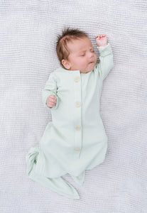 Design Dua. Design Dua Organic Newborn Knotted Gown - Mint