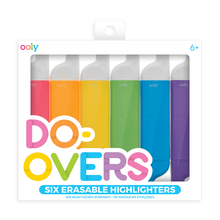 Load image into Gallery viewer, OOLY Do-Overs Erasable Highlighters - Set of 6 by OOLY