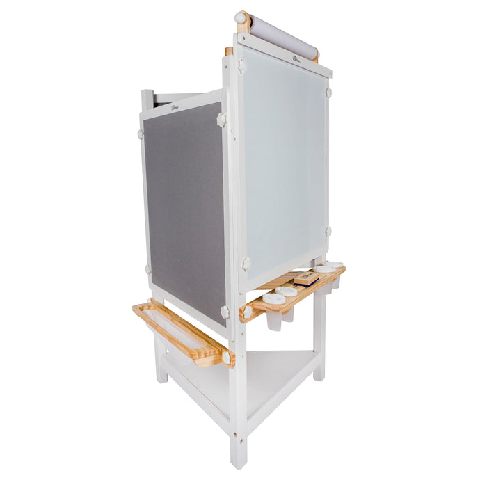 rbowholesale Easels White with Natural Copy of Tri-Sided Art Center