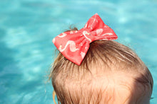Load image into Gallery viewer, Beau &amp; Belle Littles Flamingo Swim Bow by Beau &amp; Belle Littles