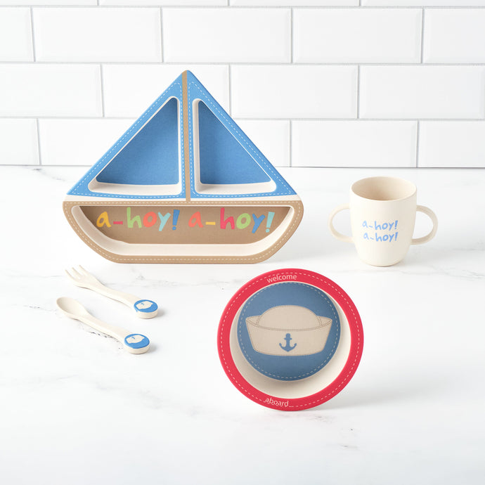 Bamboozle Home Food Storage Bowl Sailboat Shaped Dinner Set by Bamboozle Home