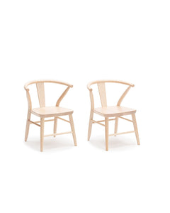 Milton & Goose Furniture Natural Crescent Chair, Set of 2