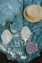 Load image into Gallery viewer, moimili.us Garland Moi Mili Linen “Dirty Blue” Garland with Shells