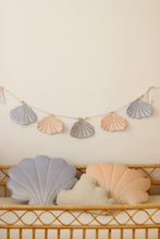 Load image into Gallery viewer, moimili.us Garland Velvet “Blue Pearl” Garland with Shells
