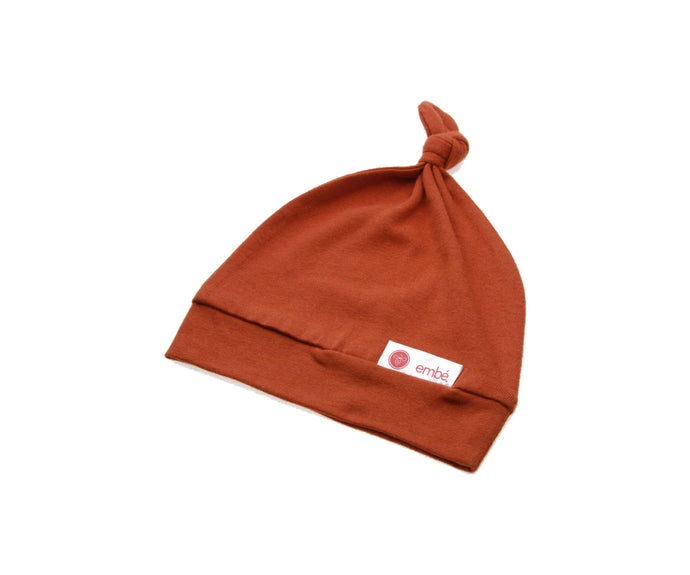 embé® Hat Rust / Newborn (6-14lbs) embé® Top Knot Hat