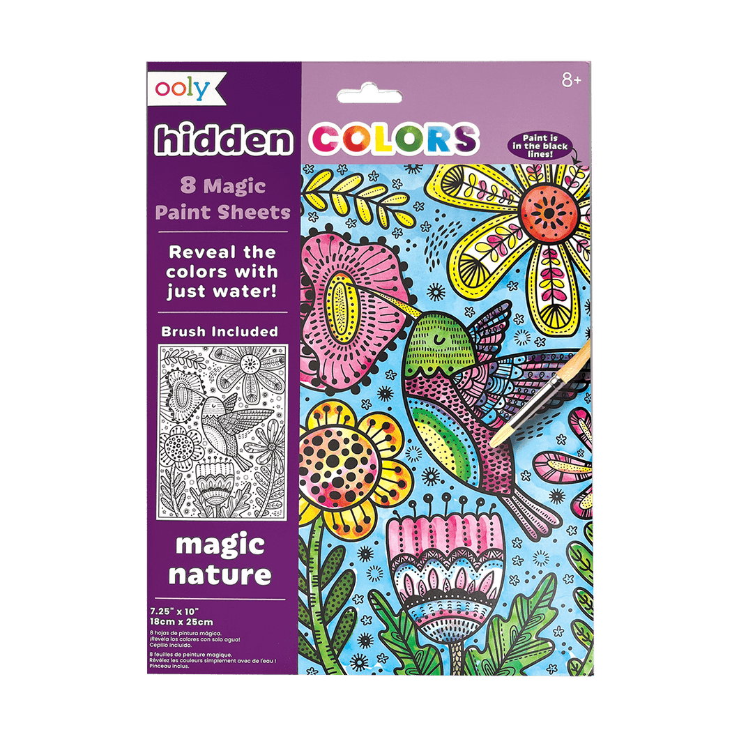 OOLY Hidden Colors Magic Paint Sheets - Magic Nature by OOLY