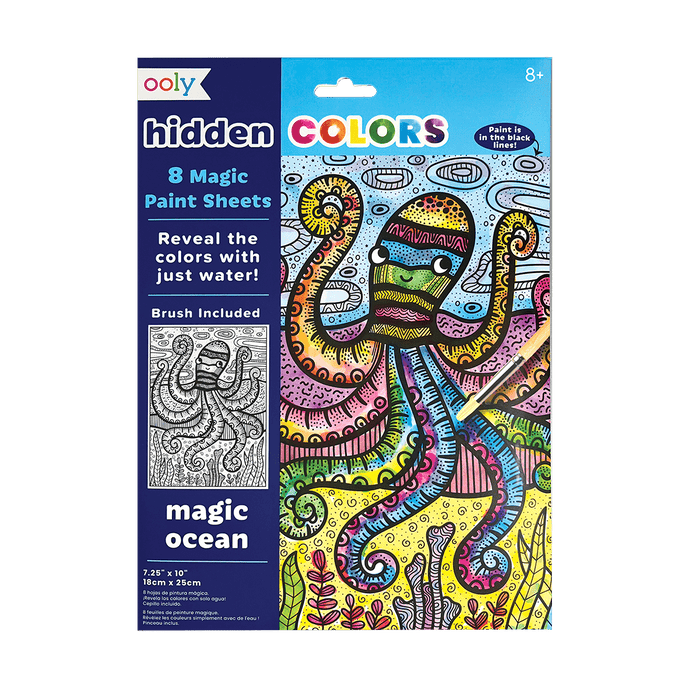 OOLY Hidden Colors Magic Paint Sheets - Magic Ocean by OOLY