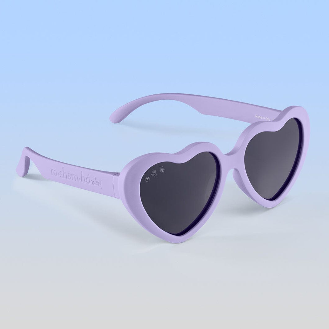 ro•sham•bo eyewear Hot Sundae Polarized Grey Lens / Lilac Frame Blossom Hearts | Toddler