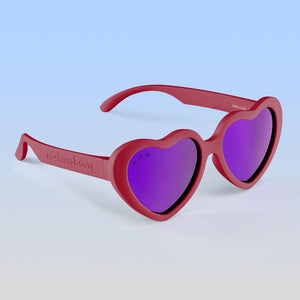 ro•sham•bo eyewear Hot Sundae Polarized Mirrored (Purple) Lens / Cranberry Red Frame Buffy Hearts | Baby