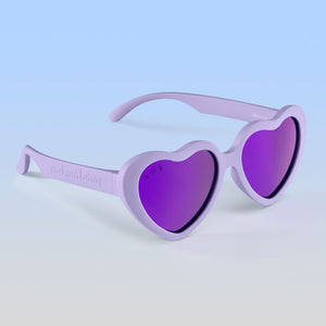 ro•sham•bo eyewear Hot Sundae Polarized Mirrored (Purple) Lens / Lilac Frame Blossom Hearts | Baby