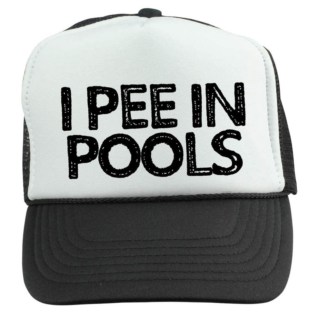 Beau & Belle Littles I Pee in Pools Trucker Hat by Beau & Belle Littles