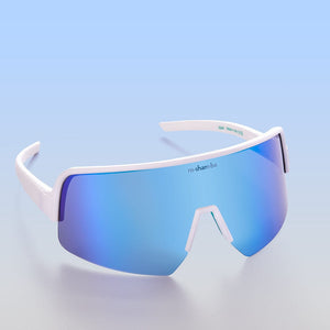 ro•sham•bo eyewear Ludicrous Speed White Frame / Mirrored Blue Ludicrous Speed Sport | Adult
