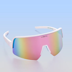 ro•sham•bo eyewear Ludicrous Speed White Frame / Mirrored Rainbow Ludicrous Speed Sport | Adult