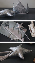 Load image into Gallery viewer, moimili.us Magic set “Silver Sequins” Crown and Wand Magic Set