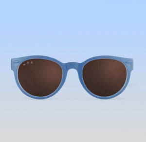 ro•sham•bo eyewear Malibu Sands Polarized Brown Lens / Cloudy Blue Frame Skywalker Rounds | Junior