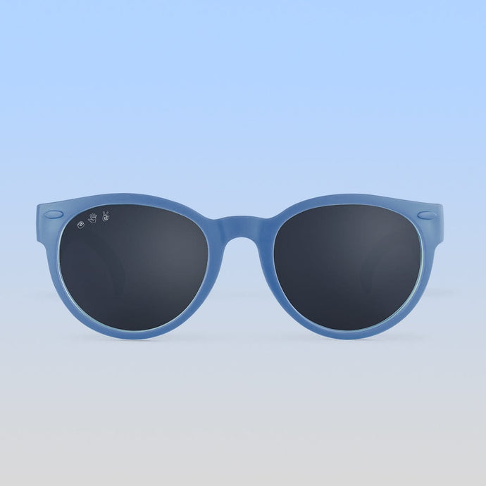 ro•sham•bo eyewear Malibu Sands Polarized Grey Lens / Cloudy Blue Frame Skywalker Rounds | Baby