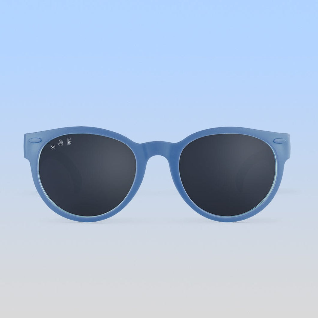 ro•sham•bo eyewear Malibu Sands Polarized Grey Lens / Cloudy Blue Frame Skywalker Rounds | Junior